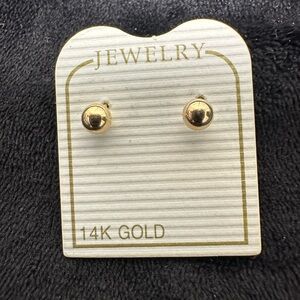 14K Gold Stud Earrings size 3mm